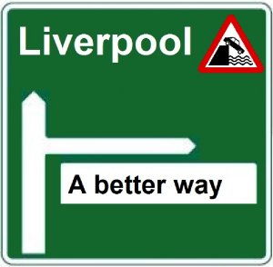 Signpost to Liverpool