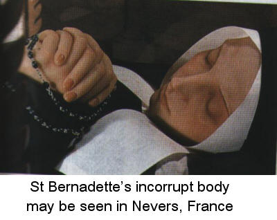 St Bernadette's incorrupt body